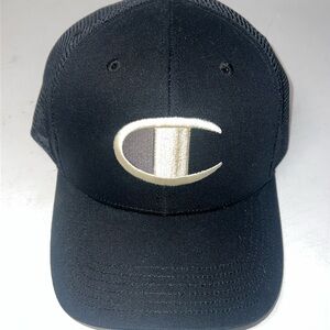 Champion Black and White Logo Cap